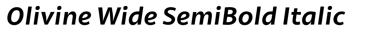Olivine Wide SemiBold Italic image